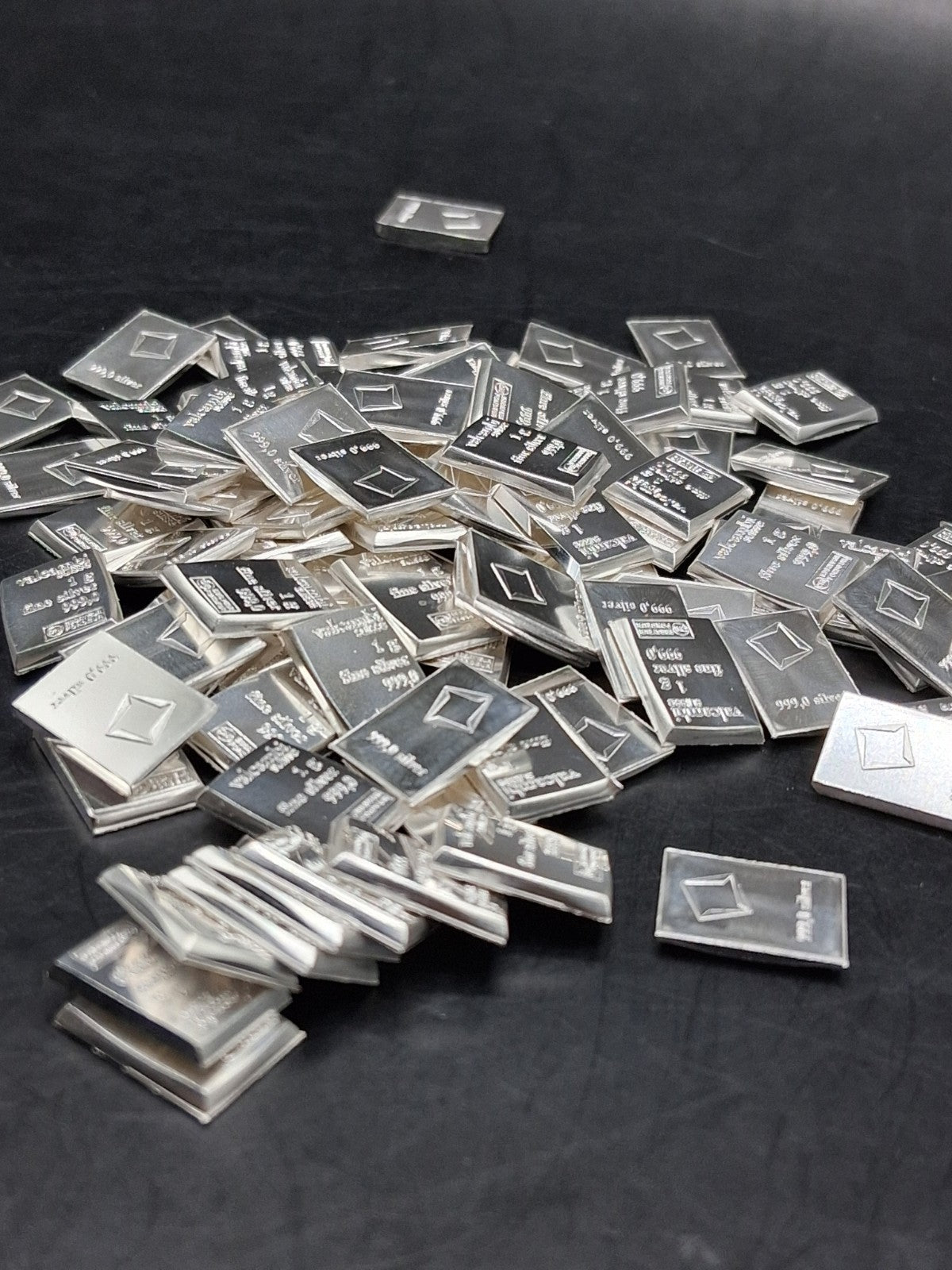 Lot 10 x Valcambi 1g Silver Bar .999 Pure Fractional Investment Bullion 10 Gram