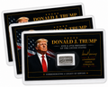 3x Donald Trump Tribute Card Protect Our 2nd Amendment 1 Gram .999 Silver Bar FS