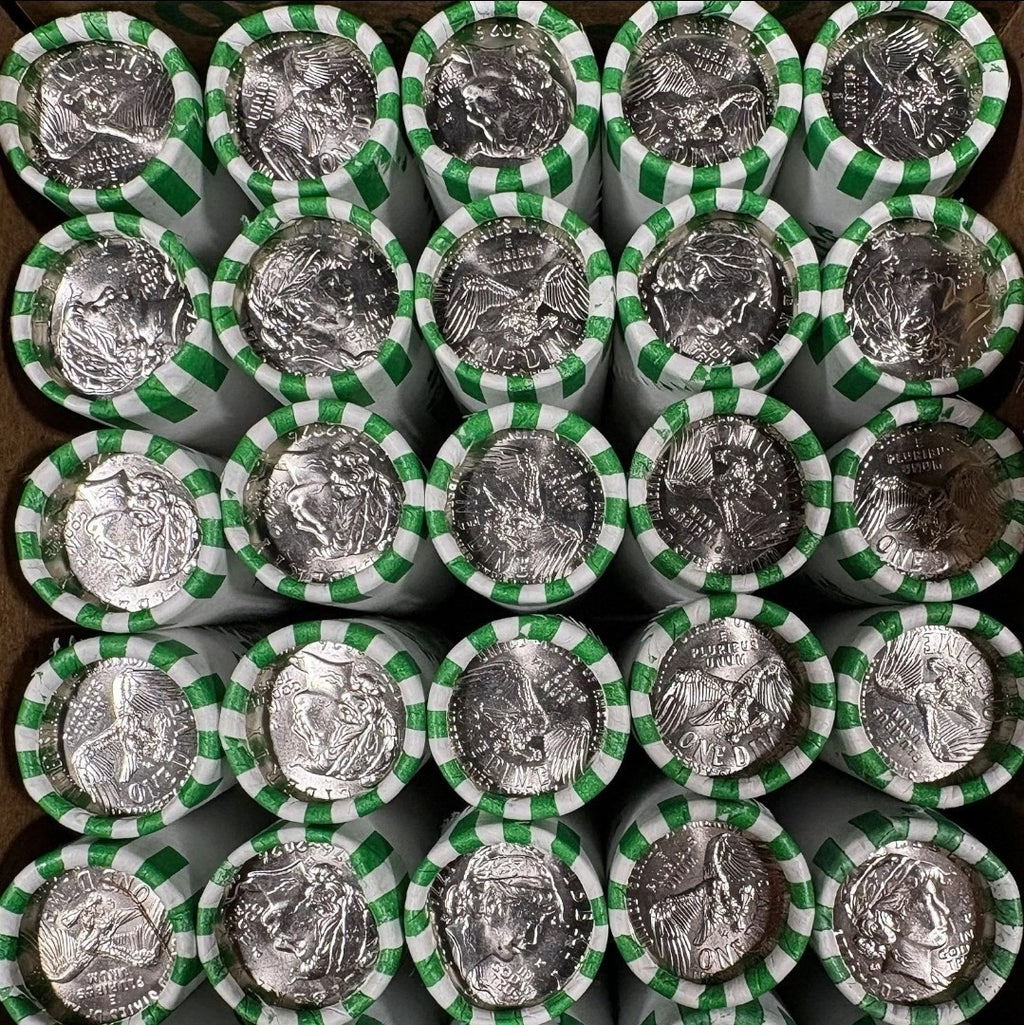 America 250 EMERGING LIBERTY DIMES 1776–2026 Uncirculated Rolls Set - P & D Mint