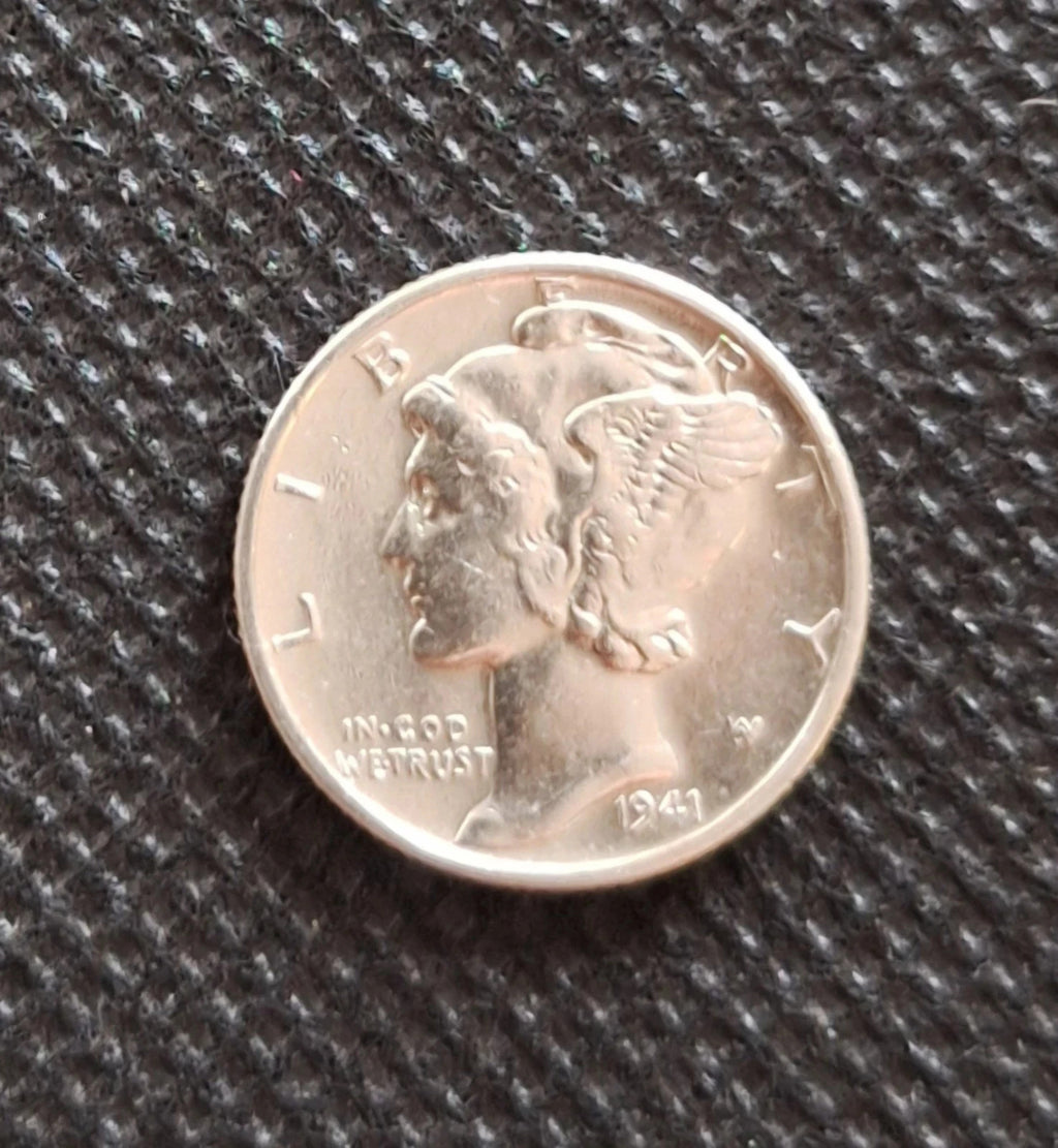Mercury Dime GEM BU Uncirculated 90% Silver + 2025 P&D Pennies BU Set