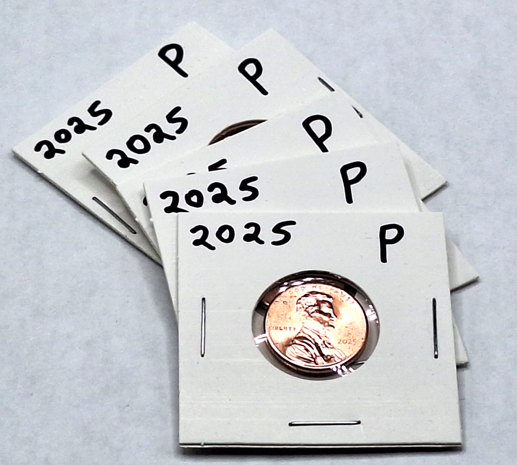 Lot 5x 2025-P Lincoln Shield Cent Penny Gem BU Uncirculated In Protective Holder