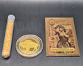 Gold Collection Set Buffalo Gold Coin, Goldback Note & Genuine Gold Flakes