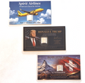 Trump Spirit Airlines & Valcambi Tribute Card Set w/ 1g .999 Fine Silver Bars