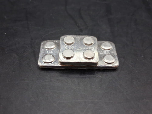 .999 Fine Silver Stackable Bar Set (1/4 oz + 1/8 oz) Bullion - Hand Poured Lot