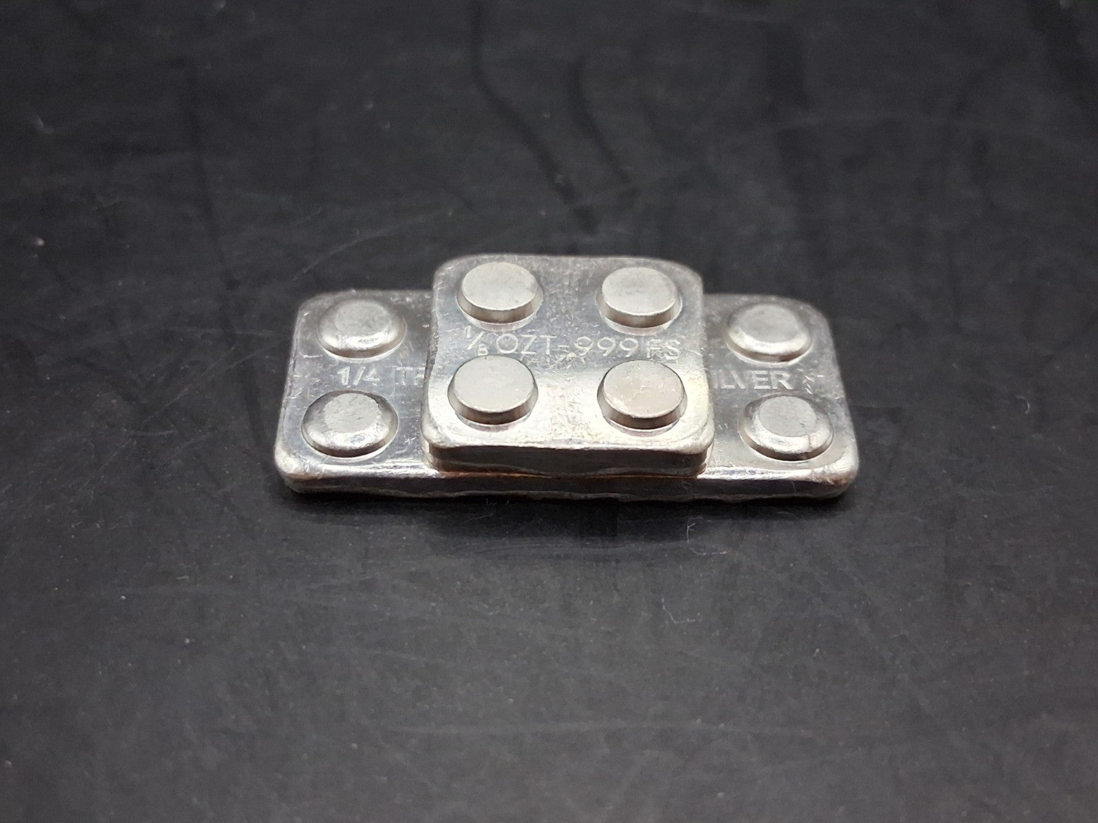 1/4 oz & 1/8 oz .999 Fine Silver Stackable Bars - Hand Poured Silver Lego Lot