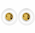 Qty 2 - 24k Pure Gold American Lady Liberty Coin .9999 Fine Gold Round 1/200 oz