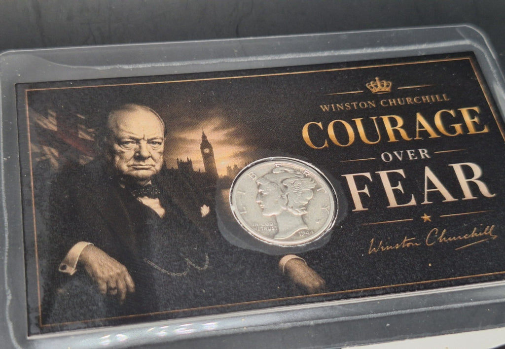 Winston Churchill Silver Mercury Dime Card, Buffalo Nickel & 2025 Cent Set BU
