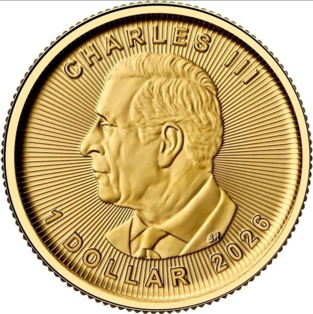 2026 Canada Gold Maple Leaf 1/20 oz $1 - BU Bullion Coin
