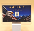 American Bald Eagle w/ Genuine 1g Valcambi Suisse .999 Fine Silver Bar Gift Card
