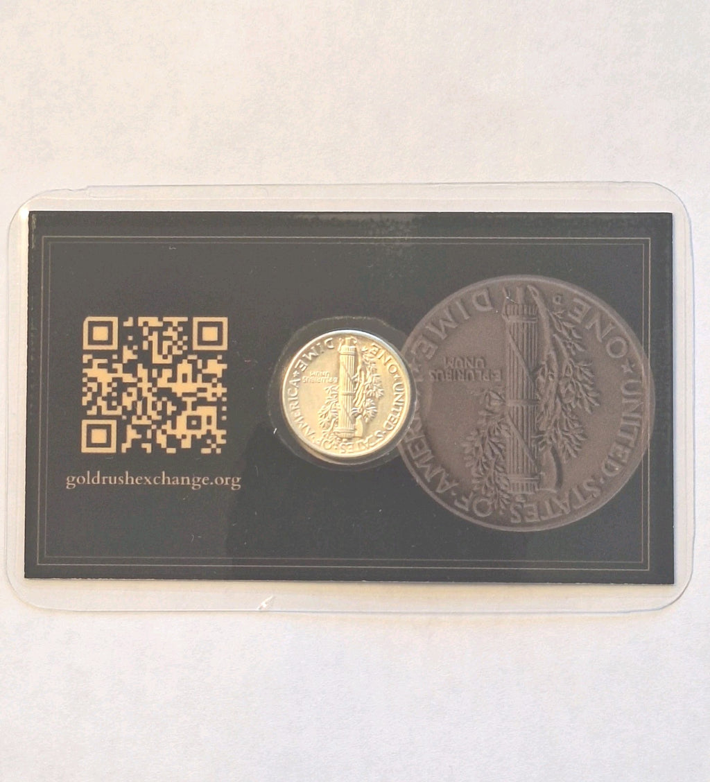 Classic Mercury Silver Dime Gem BU 90% Silver in Premium Black Display Card