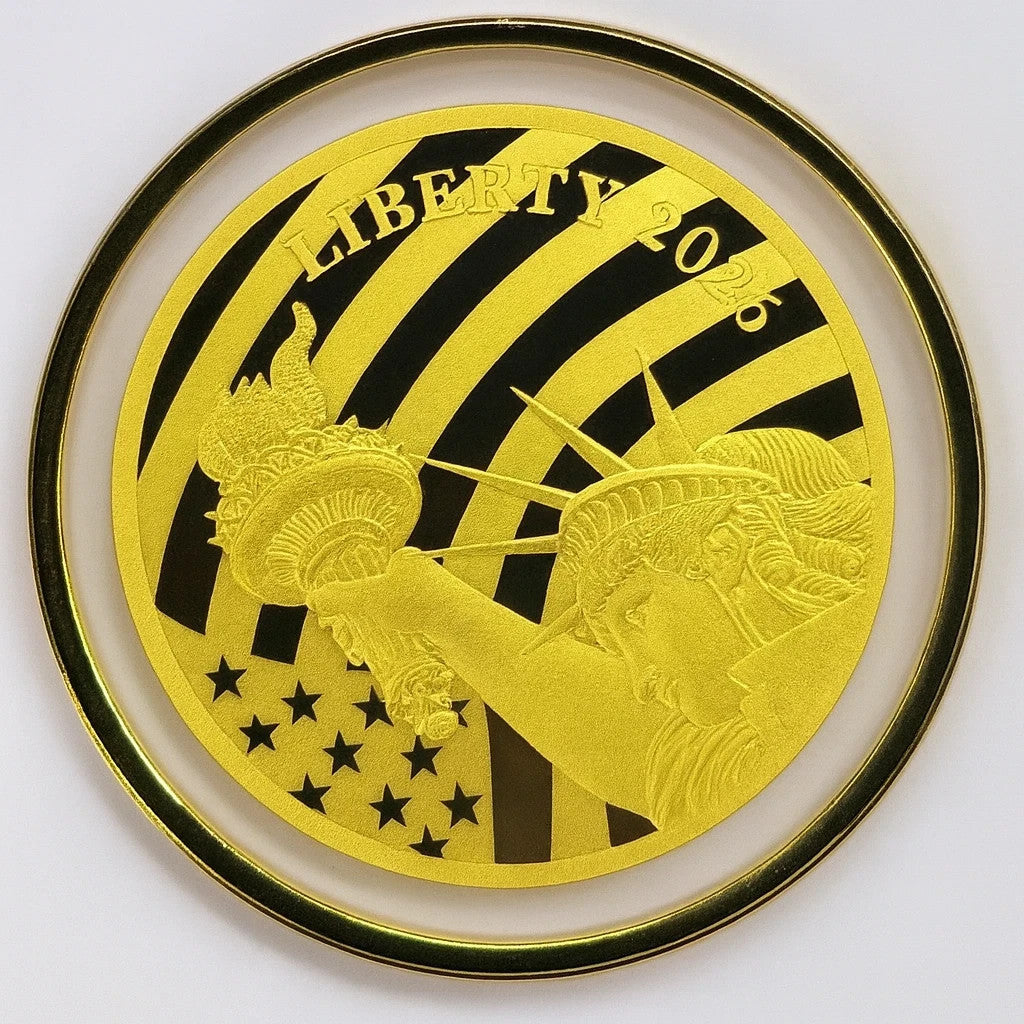 2026 Cook Islands Statue of Liberty $5 Gold Coin 100mg .9999 Display Case