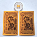 Mercury Gold Dime 1/200 oz .9999 Pure Gold Round + 2 FREE Idaho Goldback Notes
