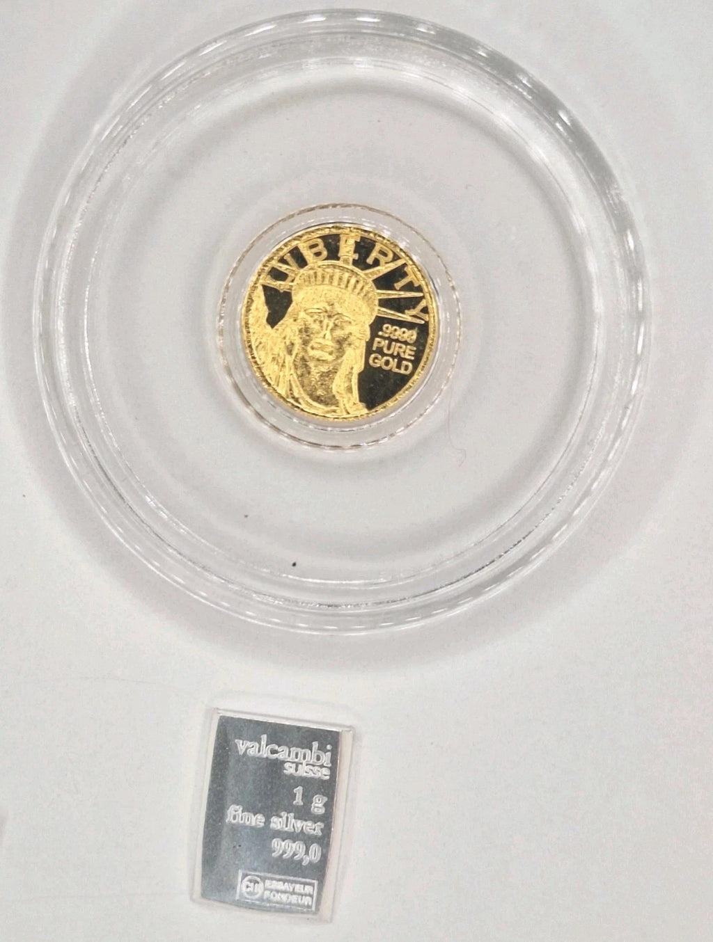🔥 24K Lady Liberty Gold Coin 1/200 oz .9999 + FREE Valcambi Bar ✨