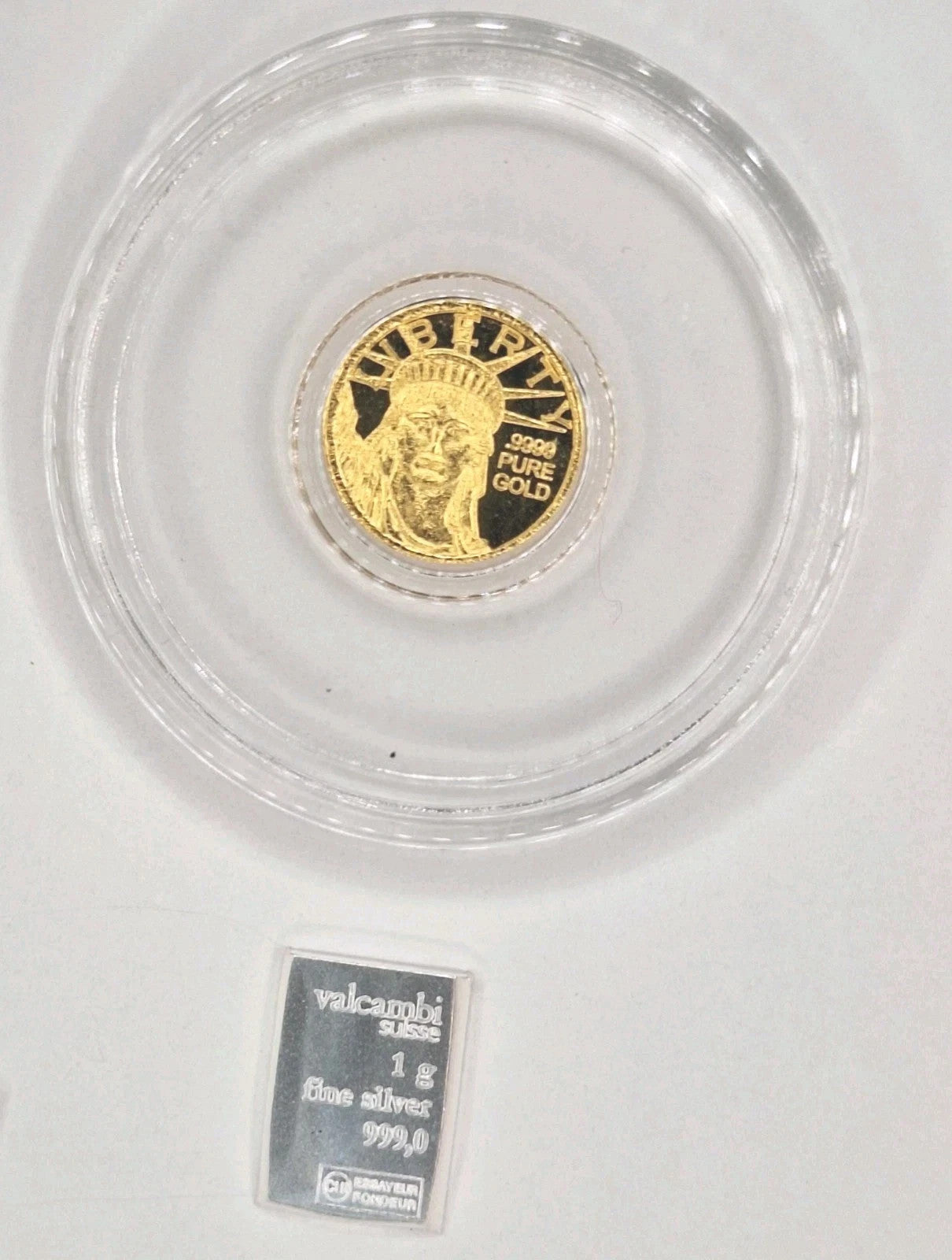 🔥 24K Lady Liberty Gold Coin 1/200 oz .9999 + FREE Valcambi Bar ✨