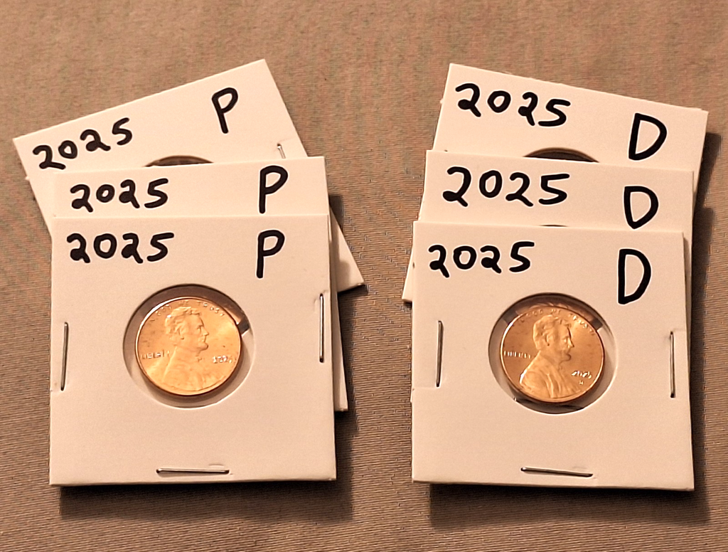 3x 2025 PD P D ABRAHAM LINCOLN SHIELD CENT BRILLIANT UNCIRCULATED ⭐ READY 2 SHIP