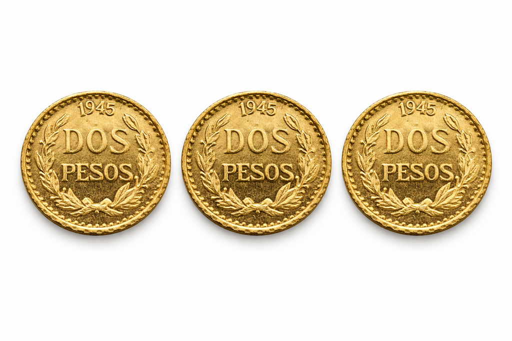 **Lot of 3** ✨ 14K 2 Pesos Gold Coin 🇲🇽💰 Privately Minted