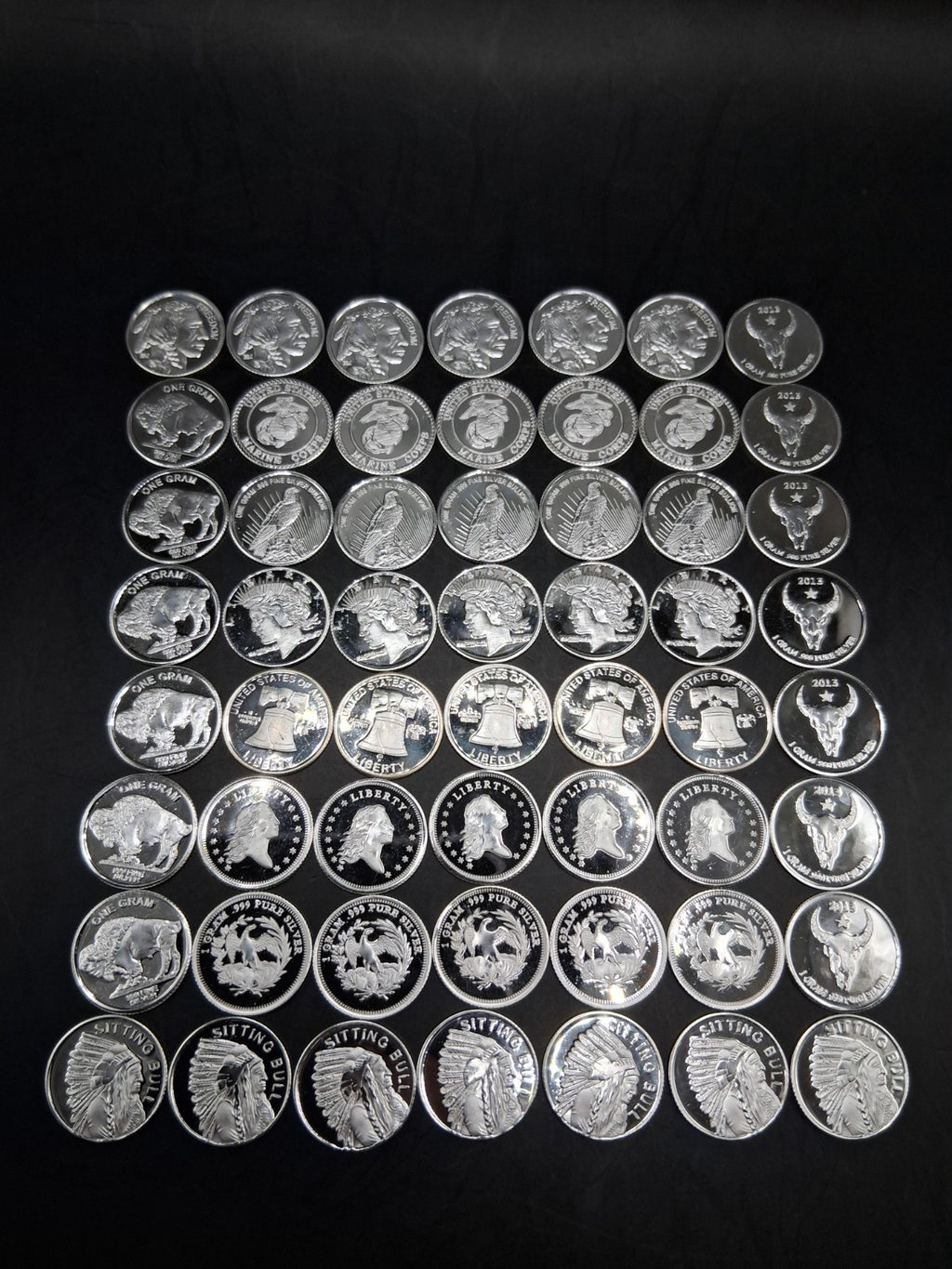 Lot 45 x Pure .999 Fine Silver Rounds Premium New Bullion Estate Coin Designs 🔥