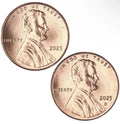 2025 P&D Lincoln Shield Penny Cent BU Uncirculated US Mint MS 2 Coin Set