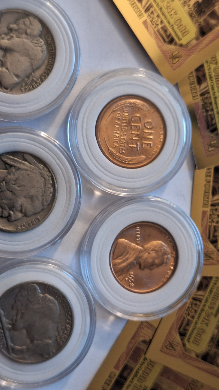 ESTATE SALE COIN LOT | Wheat Pennies, Buffalo Nickels, Goldbacks & Gold Flakes