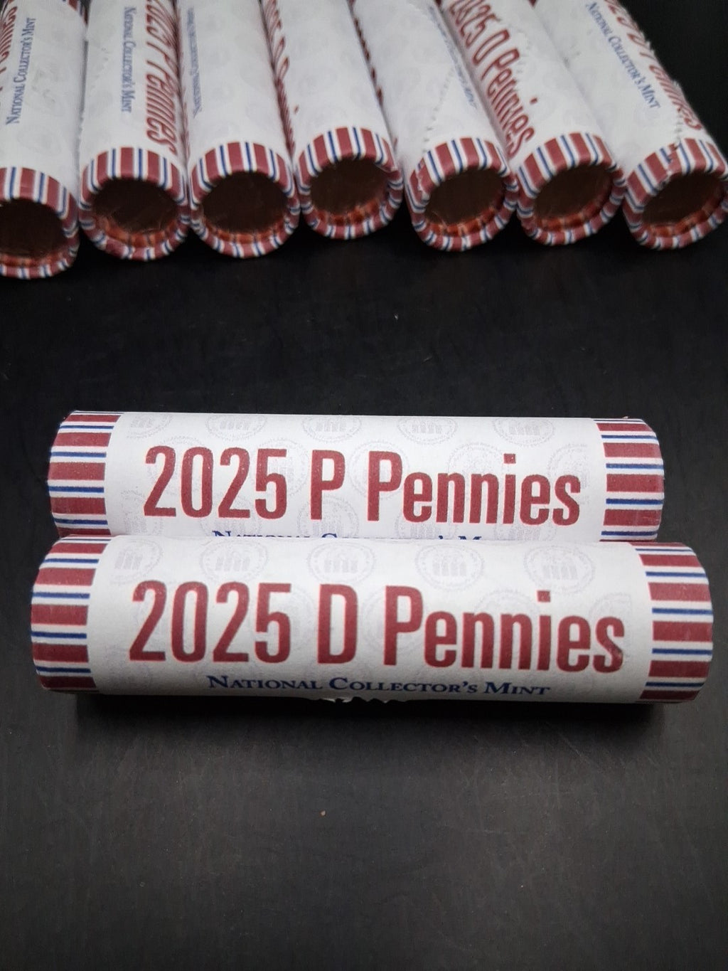 2025-P & D Lincoln Shield Cent Rolls. Lot Of Two, Tube Sealed. SHIPS FREE! 🎁 🎄