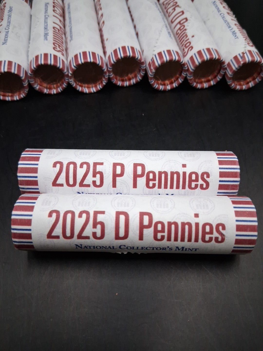 2025-P & D Lincoln Shield Cent Rolls. Lot Of Two, Tube Sealed. SHIPS FREE! 🎁 🎄