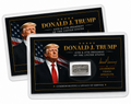 2x Donald Trump Tribute Card Protect Our 2nd Amendment 1 Gram .999 Silver Bar FS