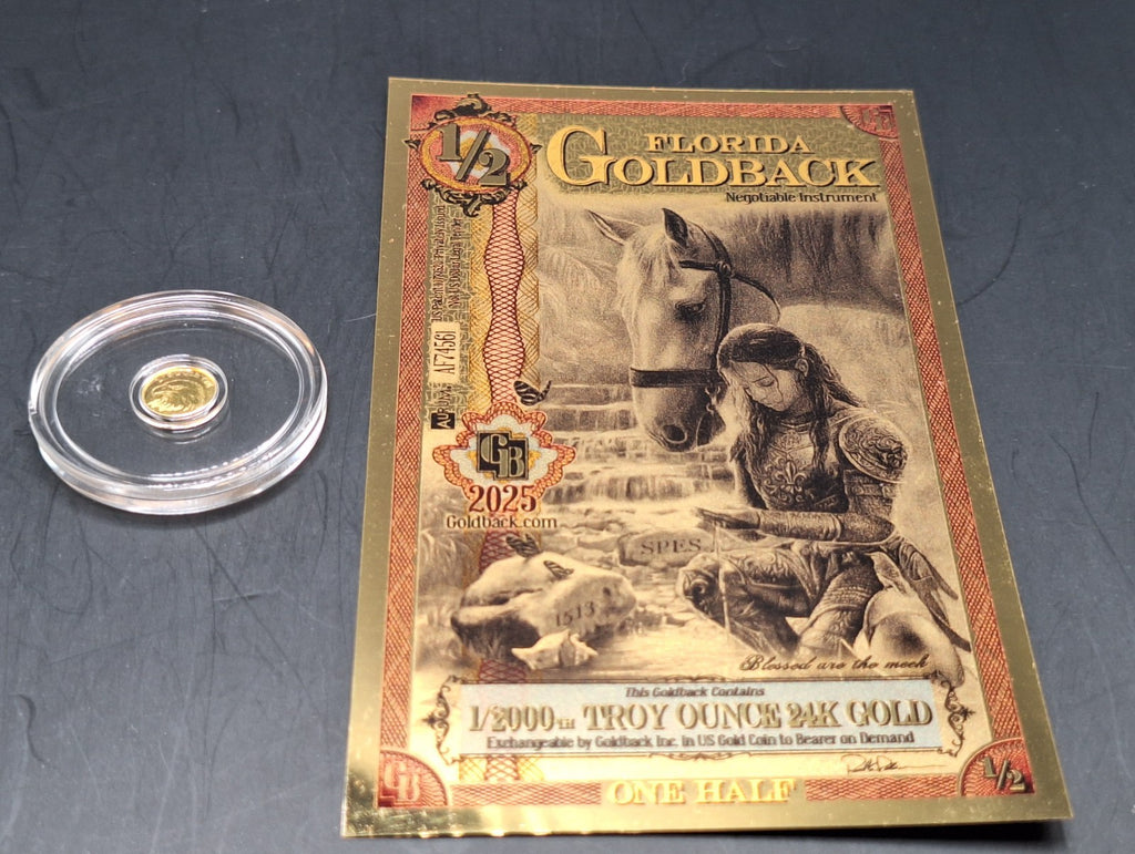 Goldback Gold Set 2 Idaho Notes & 2x 1/500 oz .9999 Fine Gold Rounds