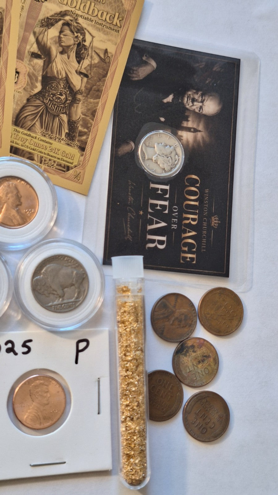 ESTATE SALE COIN LOT | Wheat Pennies, Buffalo Nickels, Goldbacks, Gold & Silver
