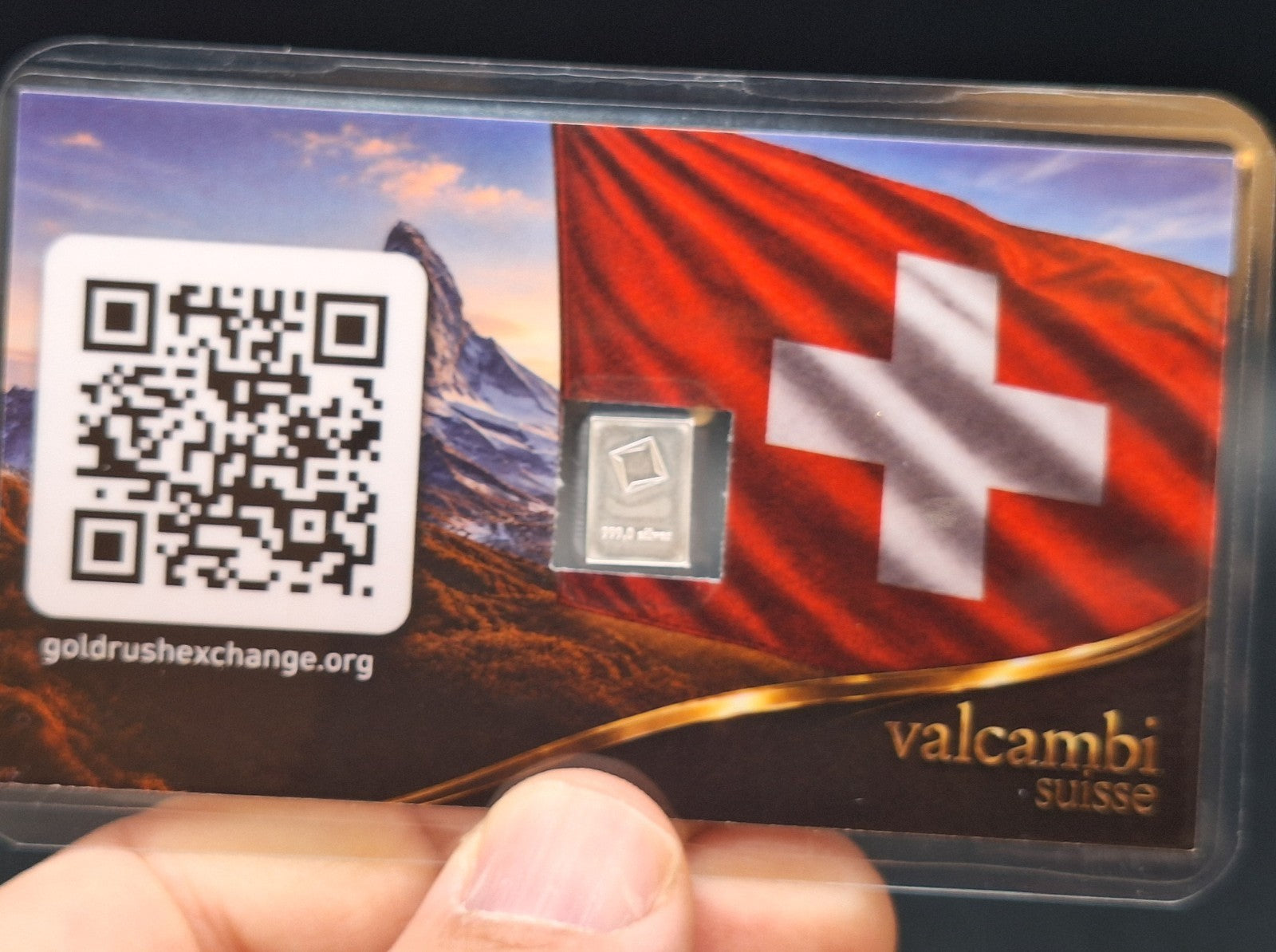 Valcambi Suisse 1g Silver Bar & 2 Idaho Goldback 1/4 Gold Notes Bullion Set