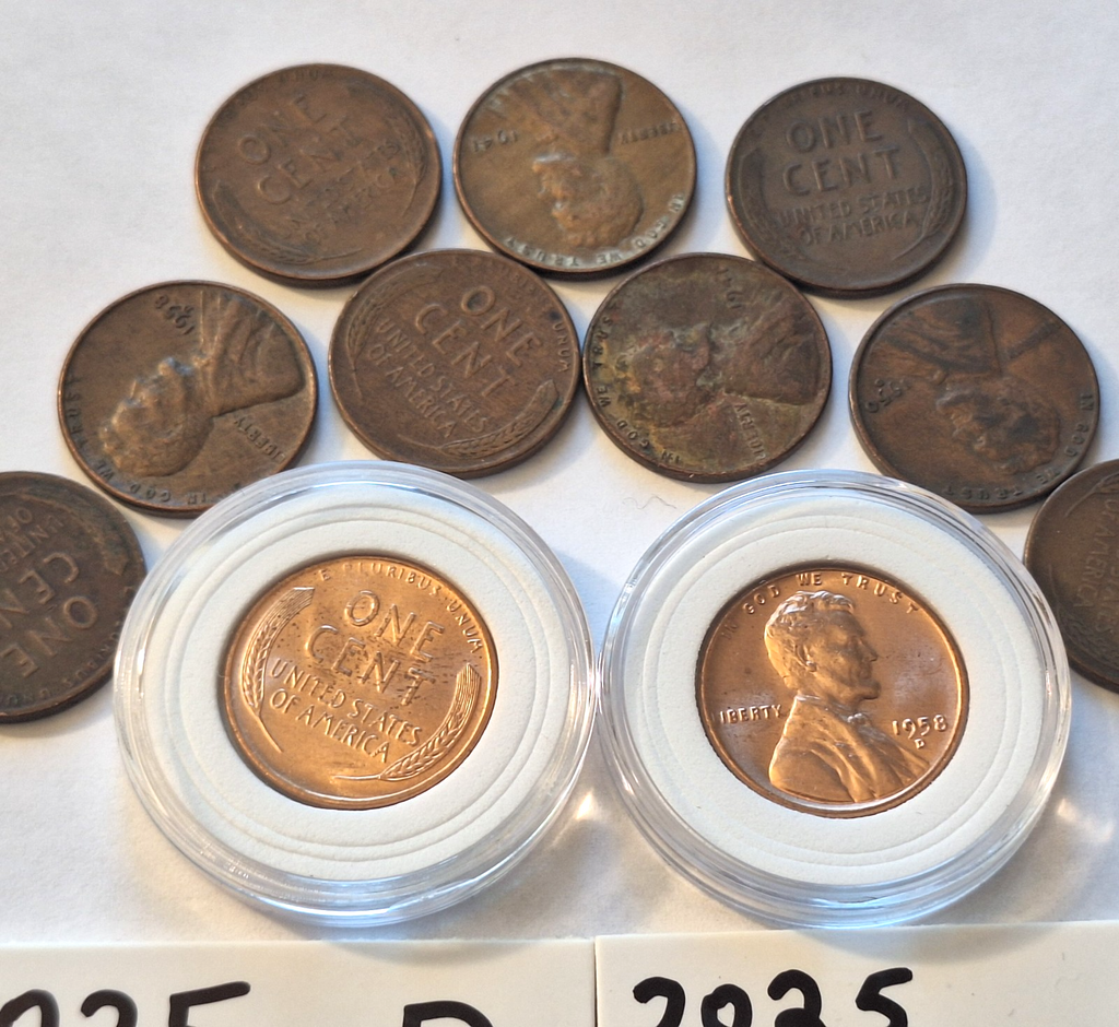 ESTATE SALE PENNY LOT | Wheat Cents BU & Circulated + 2025 P & D Lincoln Cents