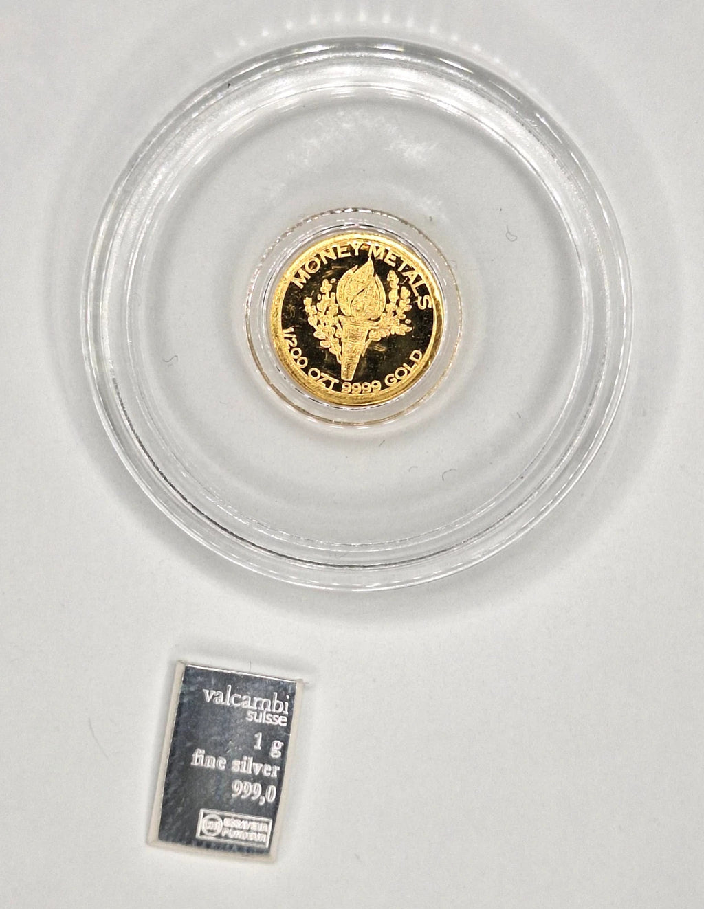 🔥 Mercury Gold Dime 1/200 oz .9999 Gold + FREE Valcambi Silver Bar ✨