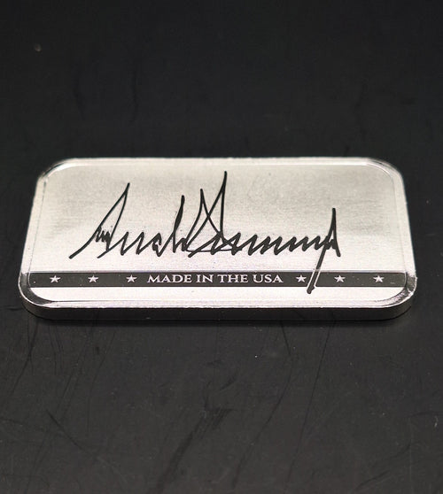1 oz Trump Signature Presidential Silver Bar .999 Fine Bullion