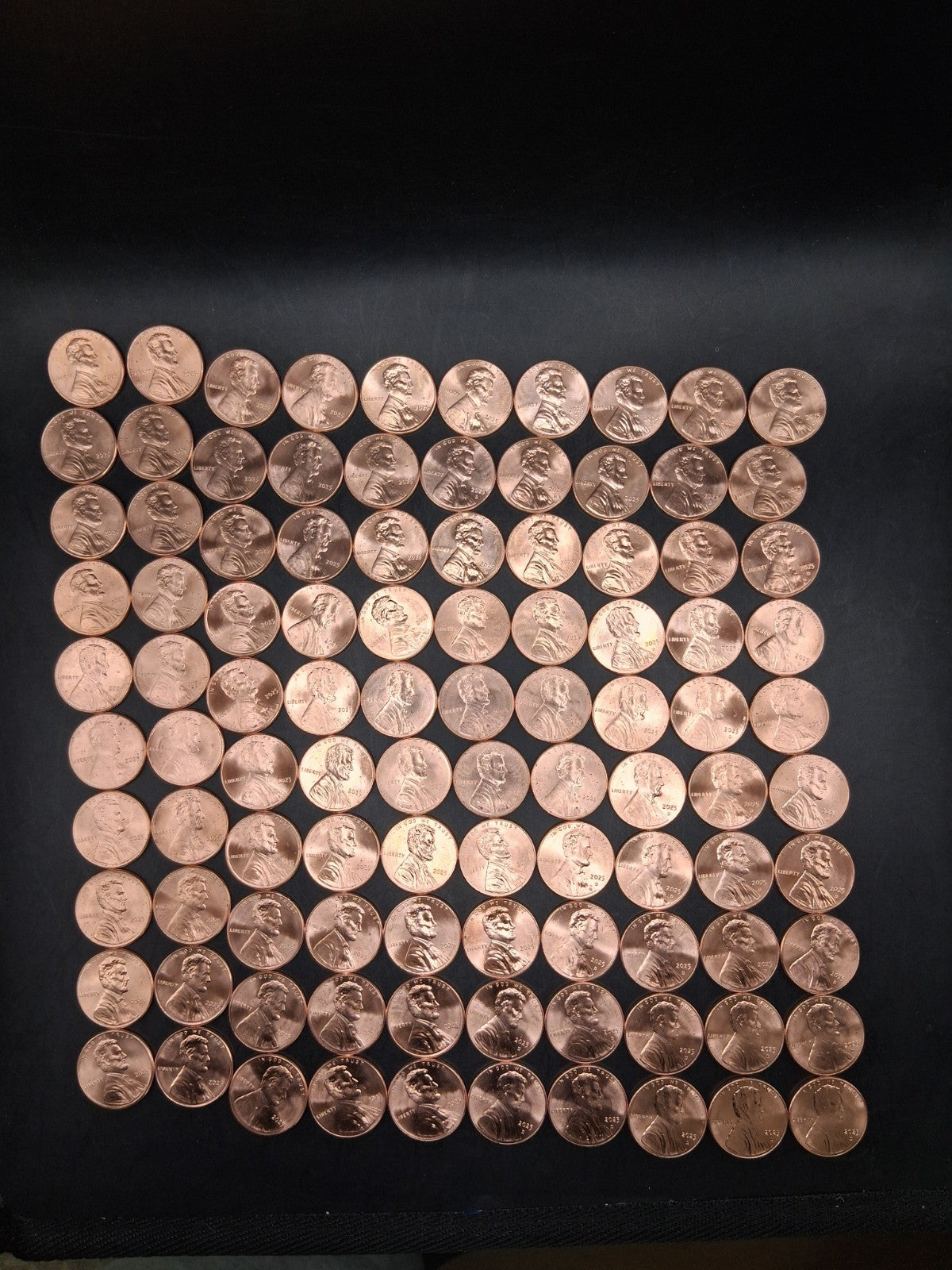 2025 P & D Lincoln Penny Roll Lot (100 Coins) - 50 Philadelphia / 50 Denver