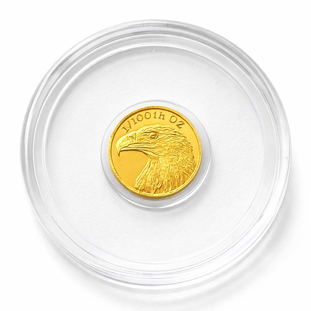 24k Gold American Eagle Flag Coin + 2x FREE 2026 1/4000 oz Idaho Goldback Notes