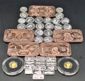Precious Metals Bullion Lot Gold Silver Copper .999 Bars Rounds Mixed Stacker