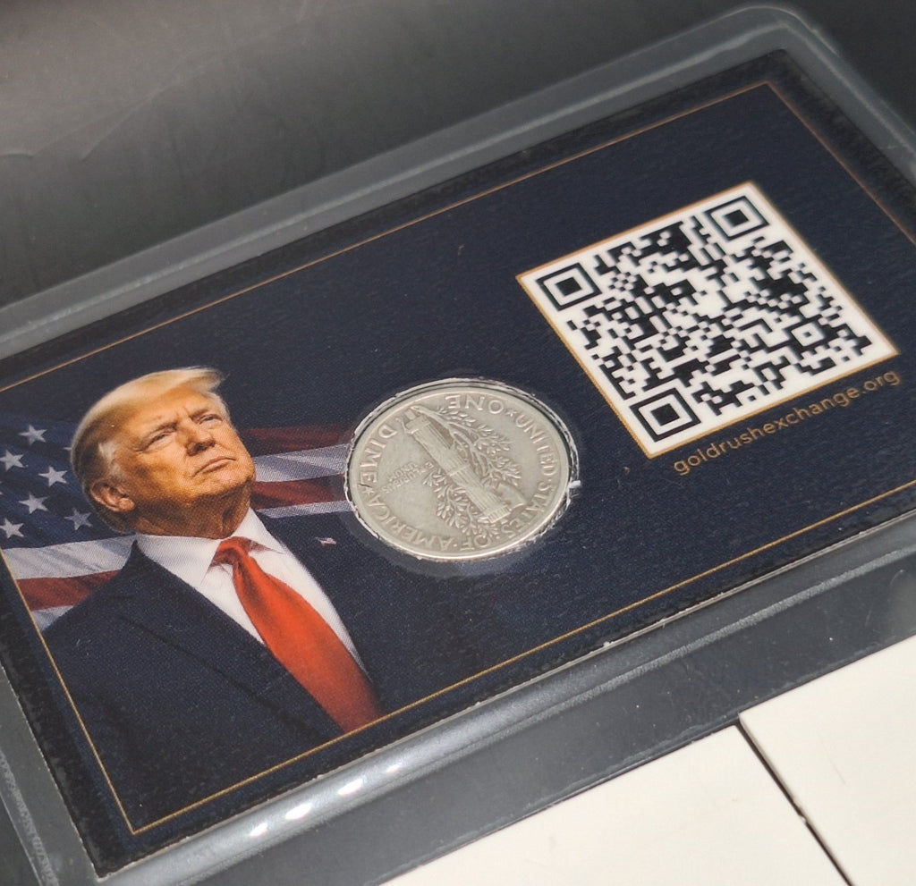 Trump Silver Mercury Dime Card, Buffalo Nickel & 2025 P&D Cent Set BU Coins