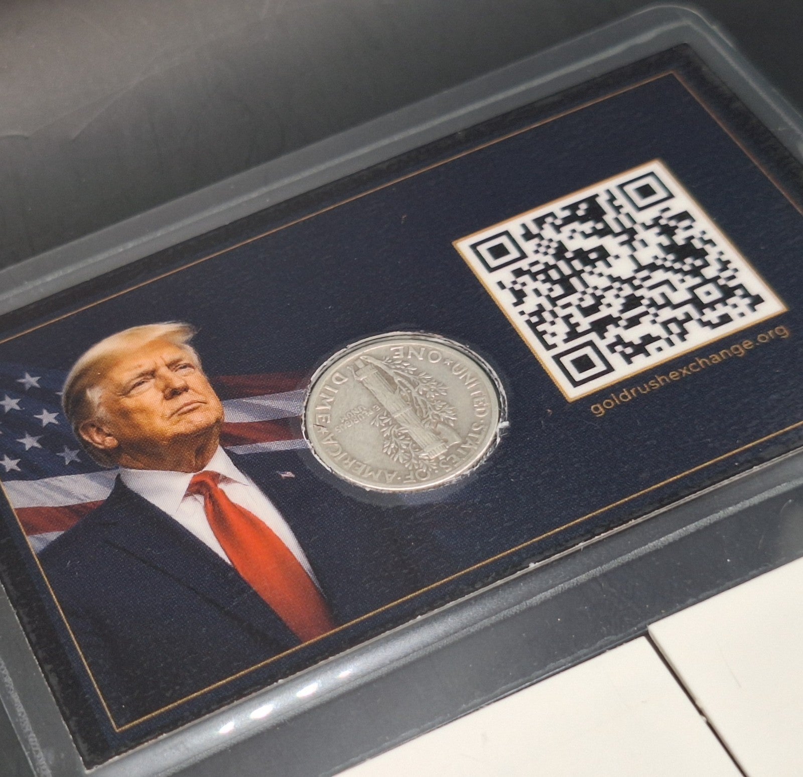 Trump Silver Mercury Dime Card, Buffalo Nickel & 2025 P&D Cent Set BU Coins