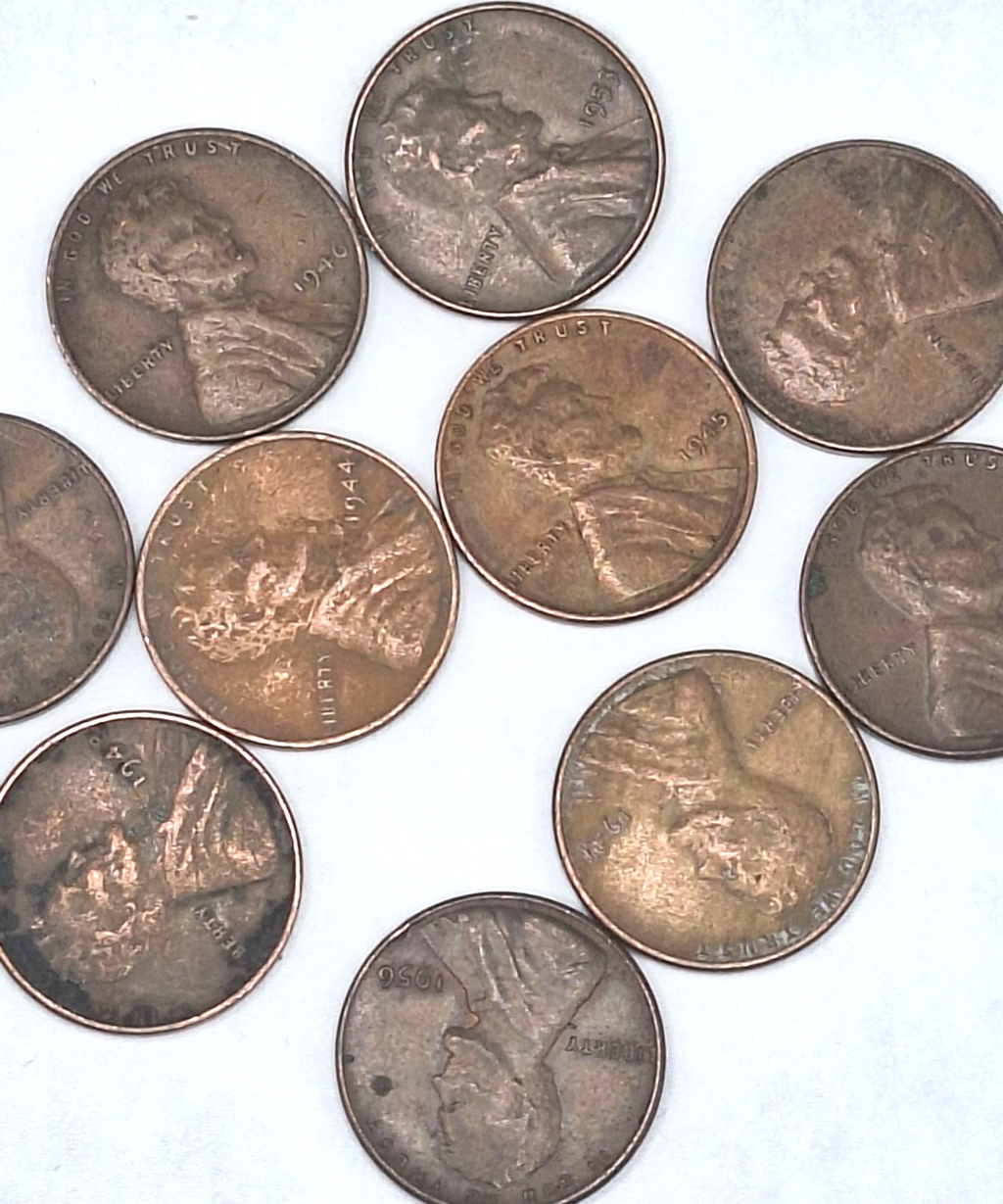 LOT 10 - 1909-1958 - Random Date Lincoln Wheat Penny - Free Shipping Circulated