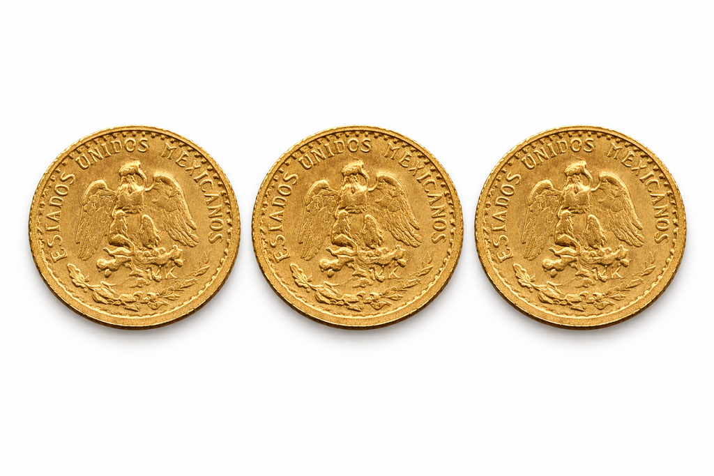 **Lot of 3** ✨ 14K 2 Pesos Gold Coin 🇲🇽💰 Privately Minted