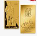 Pure Gold Bar .9999 American Minuteman Freedom 24k