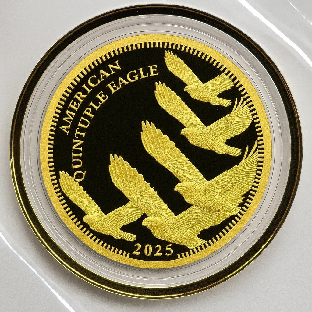 2026 Cook Islands Quintuple Eagle $5 Gold Coin 100mg .9999 in Display Case