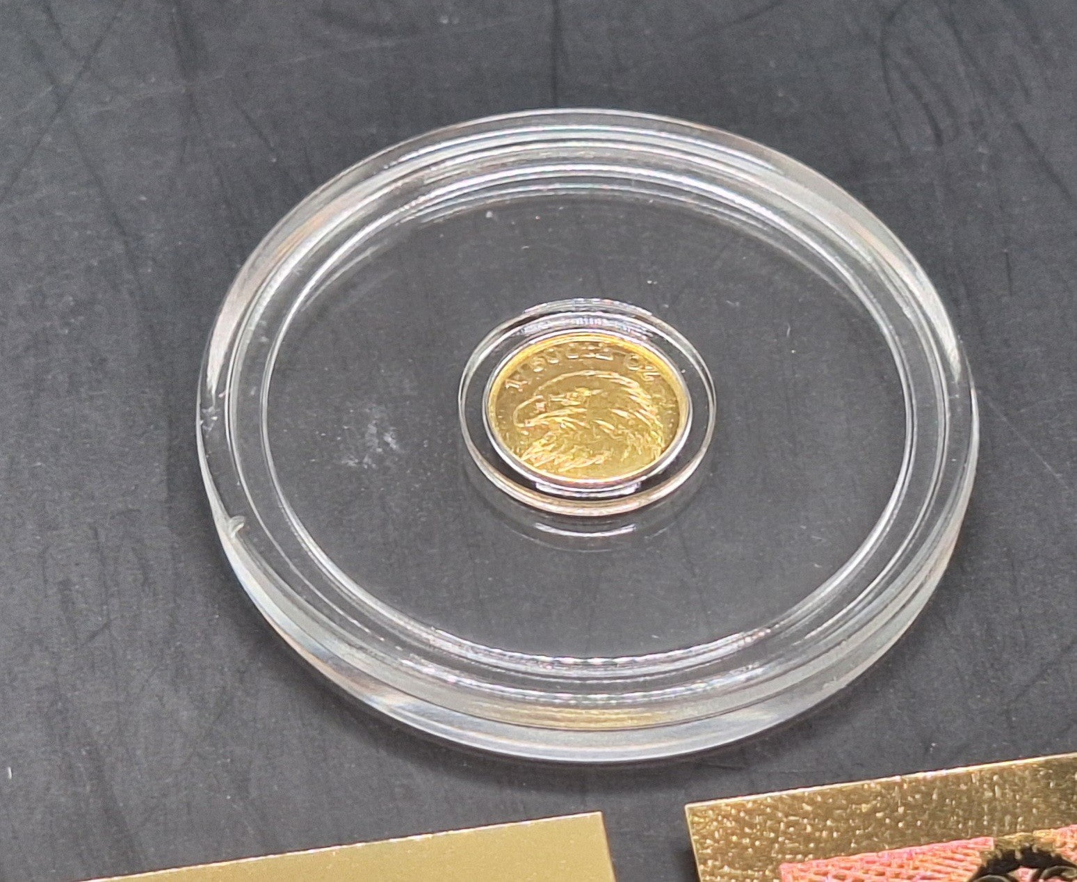 American Eagle Gold Round 1/500 oz & 2 Idaho Goldback 1/4 Gold Notes Set