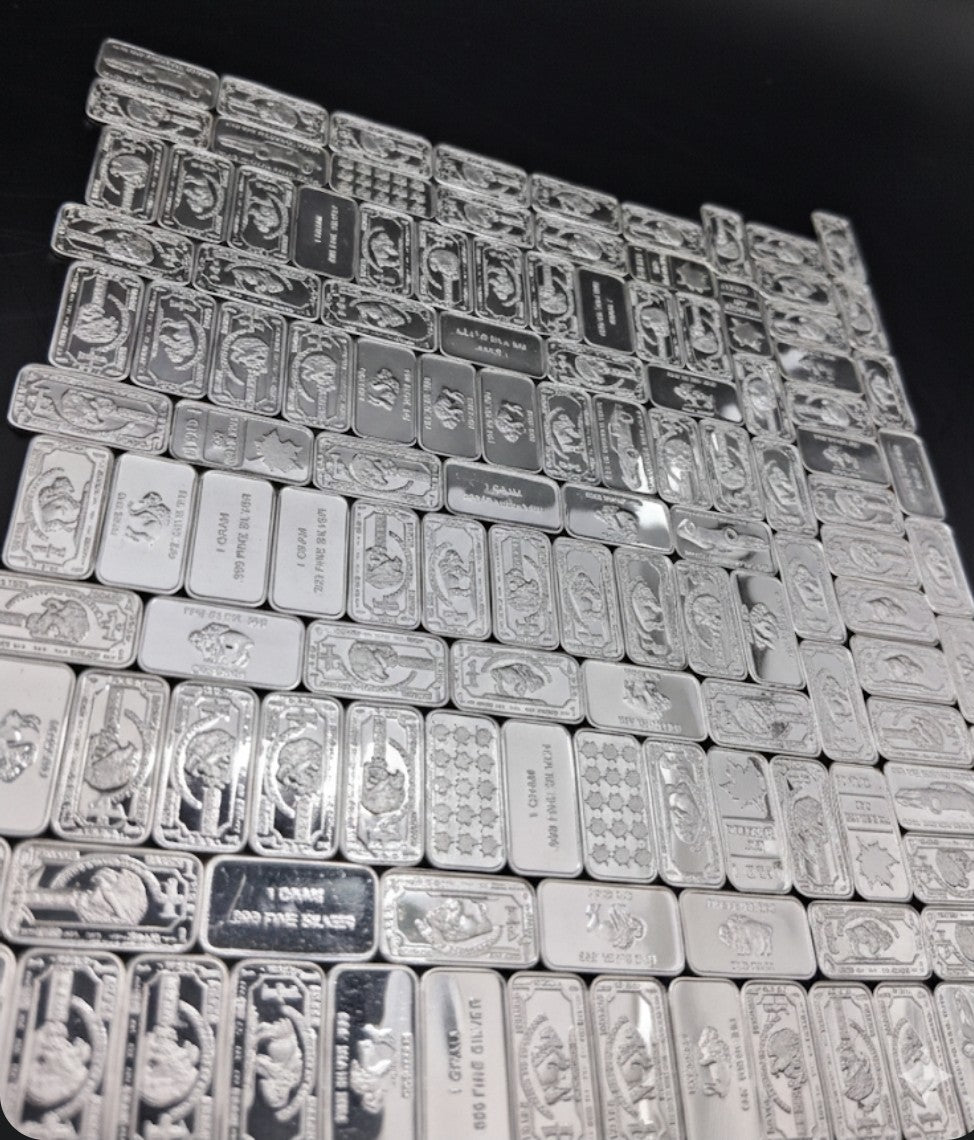 (200x) Pure .999 Fine Silver Bar Premium Rare New Bullion Estate Lot Designs ✨️