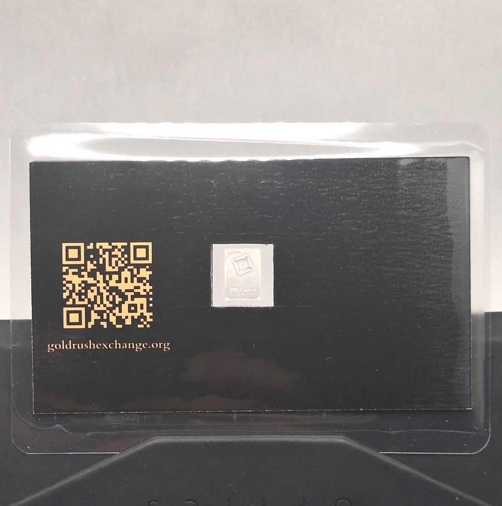 Swiss Precious Metals Card w/ Genuine 1g Valcambi Suisse .999 Fine Silver Bar