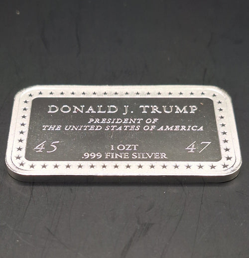 1oz Trump Signature Presidential .999 Silver Bar + BONUS Spirit Silver Card