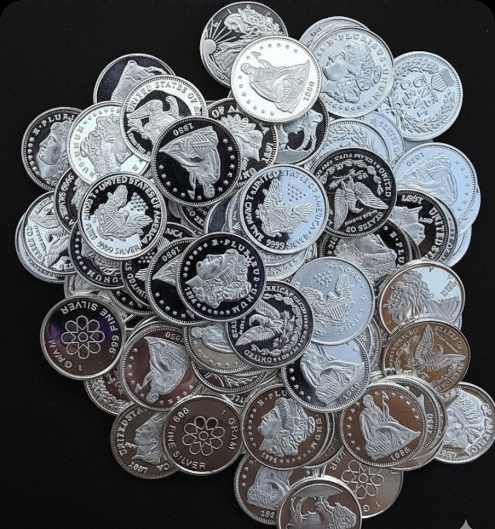 20x PURE .999 Fine Silver Rounds Bullion Estate Lot Amazing Designs