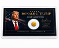 Donald Trump Tribute Card w/ 1/500 oz .9999 Fine Gold Eagle Round Free Ship