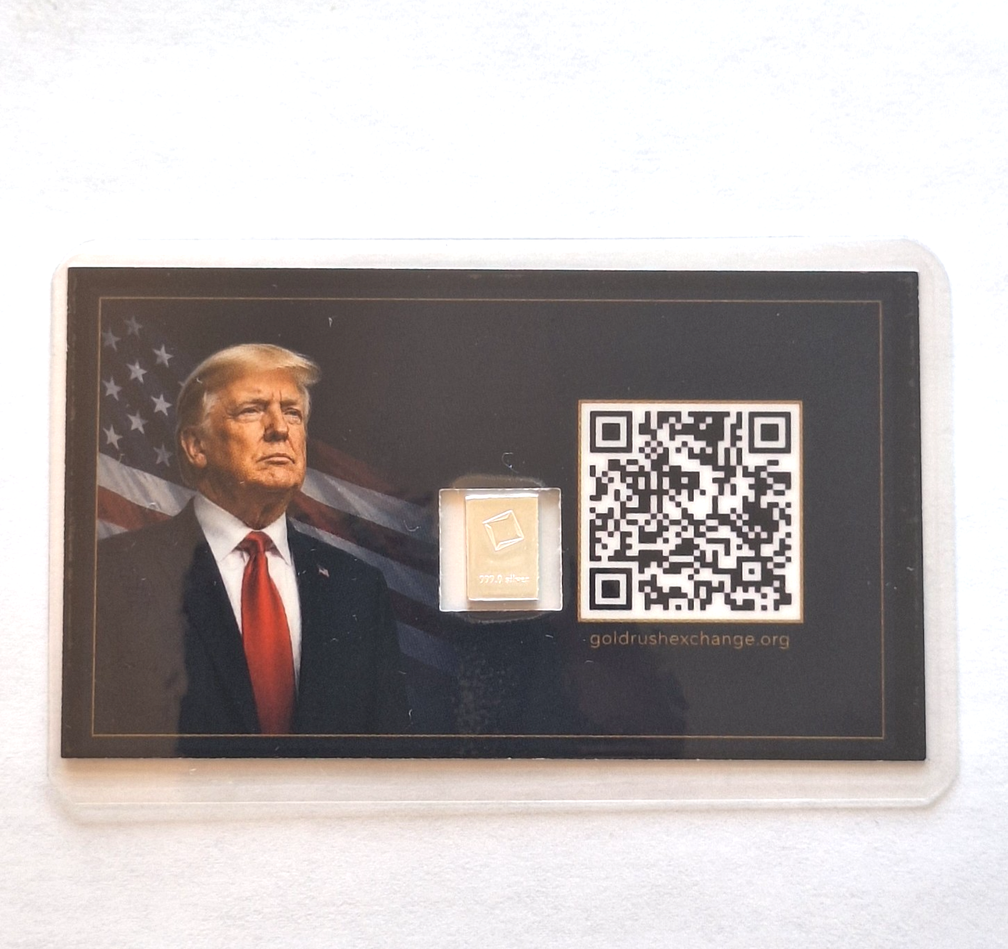 5x Donald Trump Tribute Card w/ Genuine 1g Valcambi Suisse .999 Fine Silver Bar