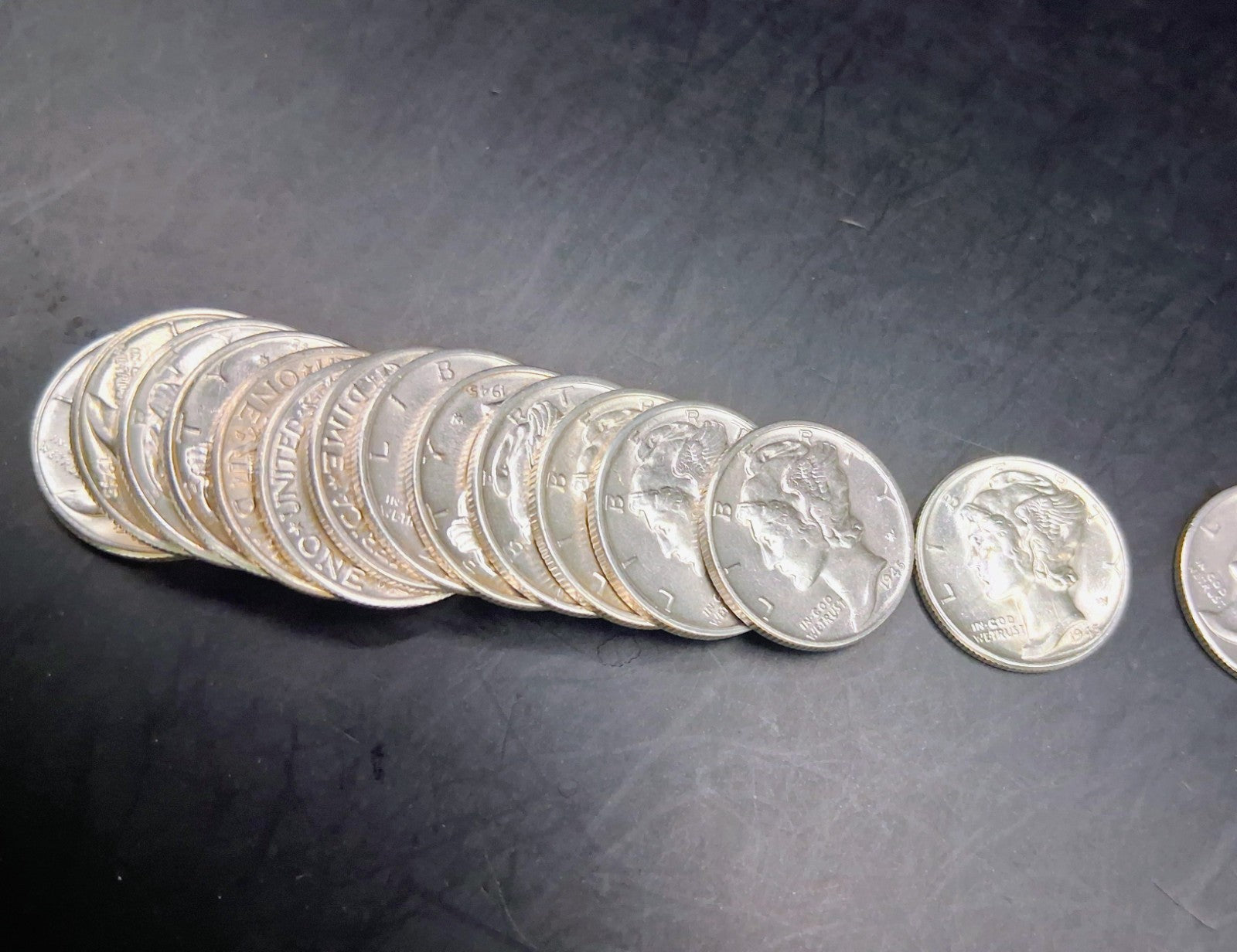 Lot (5) Mercury Dime From OBW Roll Estate Hoard CHOICE-GEM BU UNC 90% Silver