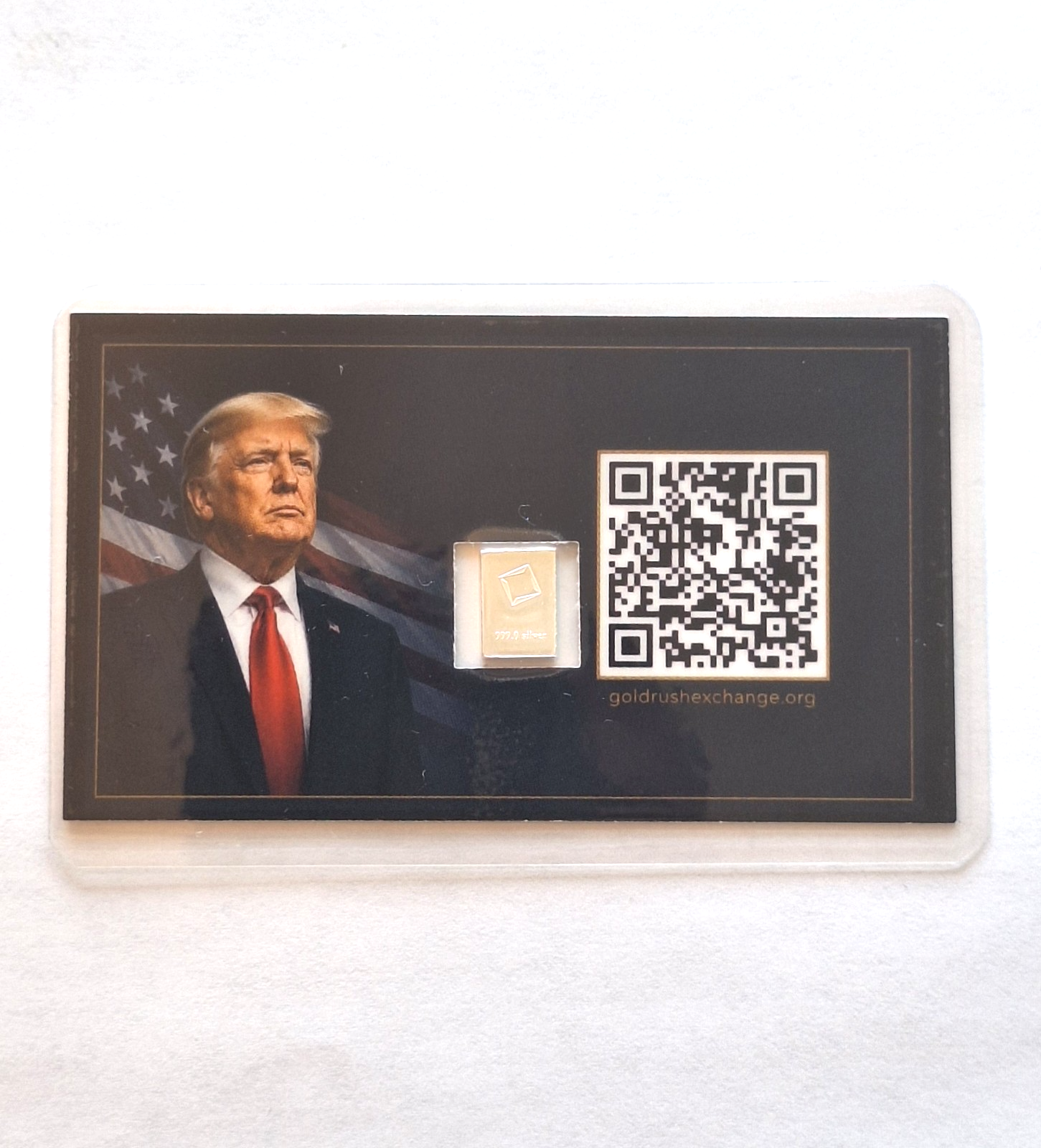 Donald Trump & Valcambi Suisse Tribute Card Set w/ 1g .999 Fine Silver Bars